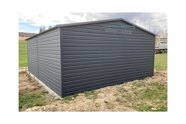 Garaż blaszany 5x6 dwuspadowy dach