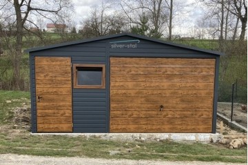 Garaż blaszany 5x6 dwuspadowy dach