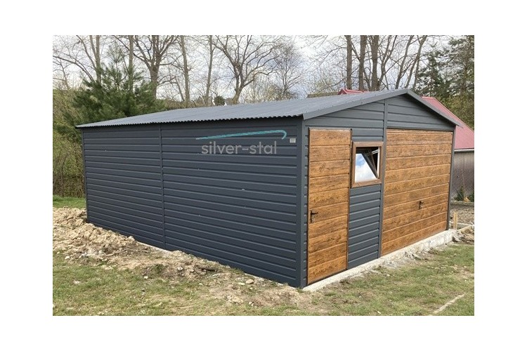Garaż blaszany 5x6 dwuspadowy dach